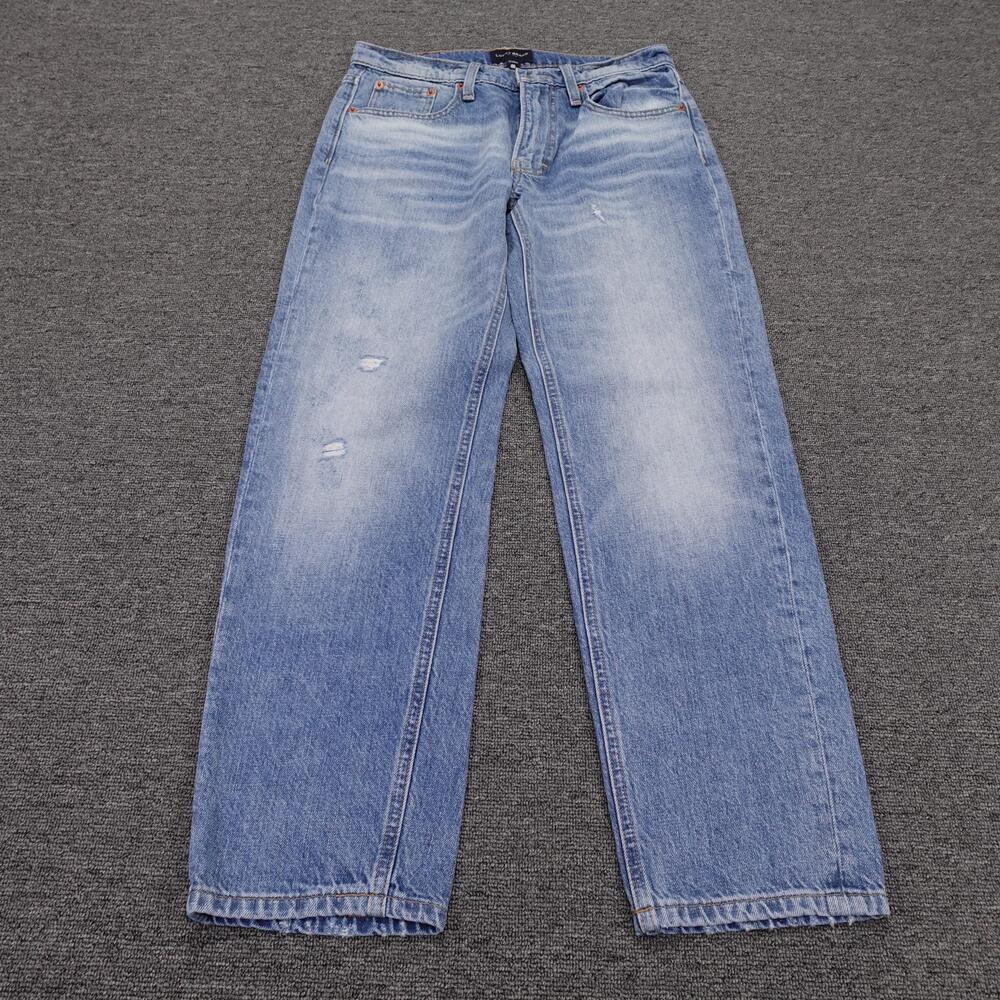 Lucky Brand Boy Jeans Womens 2/26R Blue Light Wash Relaxed Straight Denim
